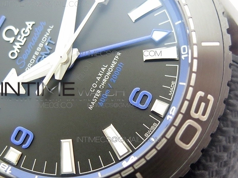 Planet Ocean 45.5mm Deep Black Real Ceramic VSF 1:1 Best Edition on Black Nylon Strap A8906 Super Clone